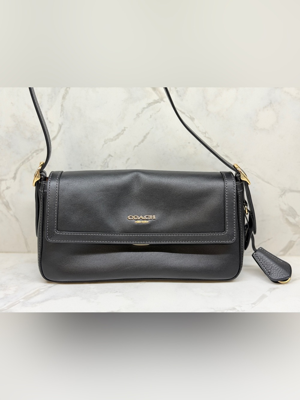 Coach Small Etta in Black/Gold